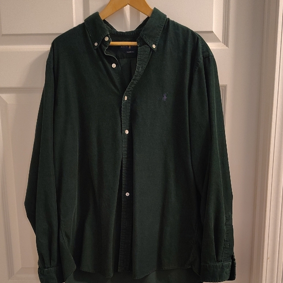 Ralph Lauren Blue Label Forest Green Corduroy Shirt - Picture 1 of 2